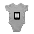 Baby Romper | 0-12 Months Regular Fit | 180 GSM Bio-Washed Cotton Blend | Double Stitched, Pre-Shrunk | Unisex | Personalized | DTF | Modern | Coolness | Everyday | Relaxed | Effortless Energy - back - Grey Melange - mockup 2