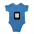 Baby Romper | 0-12 Months Regular Fit | 180 GSM Bio-Washed Cotton Blend | Double Stitched, Pre-Shrunk | Unisex | Personalized | DTF | Modern | Coolness | Everyday | Relaxed | Effortless Energy - back - Orchid Blue - mockup 2