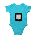 Baby Romper | 0-12 Months Regular Fit | 180 GSM Bio-Washed Cotton Blend | Double Stitched, Pre-Shrunk | Unisex | Personalized | DTF | Modern | Coolness | Everyday | Relaxed | Effortless Energy - back - SkyBlue - mockup 2