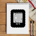 Sketchbook | A5 Spiral Bound | Digital Print Cover | 140 GSM Paper | Unisex | Personalized | Modern | Coolness | Everyday | Relaxed | Effortless Energy - front - White - mockup 1