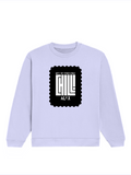 Oversized Sweatshirt | Roomy Relaxed Fit | 400 GSM Cotton Blend | Pre-Shrunk Drop Shoulder | Unisex Adult | Personalized | DTG | Modern | Coolness | Everyday | Relaxed | Effortless Energy - front - Lavender - mockup 1