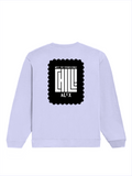 Oversized Sweatshirt | Roomy Relaxed Fit | 400 GSM Cotton Blend | Pre-Shrunk Drop Shoulder | Unisex Adult | Personalized | DTG | Modern | Coolness | Everyday | Relaxed | Effortless Energy - back - Lavender - mockup 2