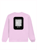 Oversized Sweatshirt | Roomy Relaxed Fit | 400 GSM Cotton Blend | Pre-Shrunk Drop Shoulder | Unisex Adult | Personalized | DTG | Modern | Coolness | Everyday | Relaxed | Effortless Energy - back - Light Baby Pink - mockup 2
