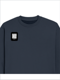 Oversized Sweatshirt | Roomy Relaxed Fit | 400 GSM Cotton Blend | Pre-Shrunk Drop Shoulder | Unisex Adult | Personalized | DTG | Modern | Coolness | Everyday | Relaxed | Effortless Energy - right pocket - Navy Blue - mockup 4
