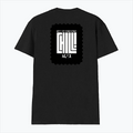 Male V Neck T-Shirt | Regular Fit | 180 GSM Bio-Washed Cotton | DTF Print | Double Stitched, Pre-Shrunk | Men | Personalized | DTF | Modern | Coolness | Everyday | Relaxed | Effortless Energy - back - Black - mockup 2