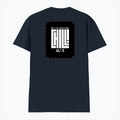 Male V Neck T-Shirt | Regular Fit | 180 GSM Bio-Washed Cotton | DTF Print | Double Stitched, Pre-Shrunk | Men | Personalized | DTF | Modern | Coolness | Everyday | Relaxed | Effortless Energy - back - Navy Blue - mockup 2