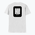 Male V Neck T-Shirt | Regular Fit | 180 GSM Bio-Washed Cotton | DTF Print | Double Stitched, Pre-Shrunk | Men | Personalized | DTF | Modern | Coolness | Everyday | Relaxed | Effortless Energy - back - White - mockup 2