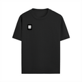 Male Standard Crew T-Shirt | Regular Fit | 100% Cotton DTF Print | Soft, Durable | Men | Personalized | DTF | Modern | Coolness | Everyday | Relaxed | Effortless Energy - left pocket - Black - mockup 5