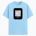 Cotton Stretch T-Shirt | Unisex Adult | 95% Cotton 5% Spandex Blend | 240 GSM, Breathable, Flexible | DTF Print Ready | Personalized | DTF | Modern | Coolness | Everyday | Relaxed | Effortless Energy - front - Baby Blue - mockup 1