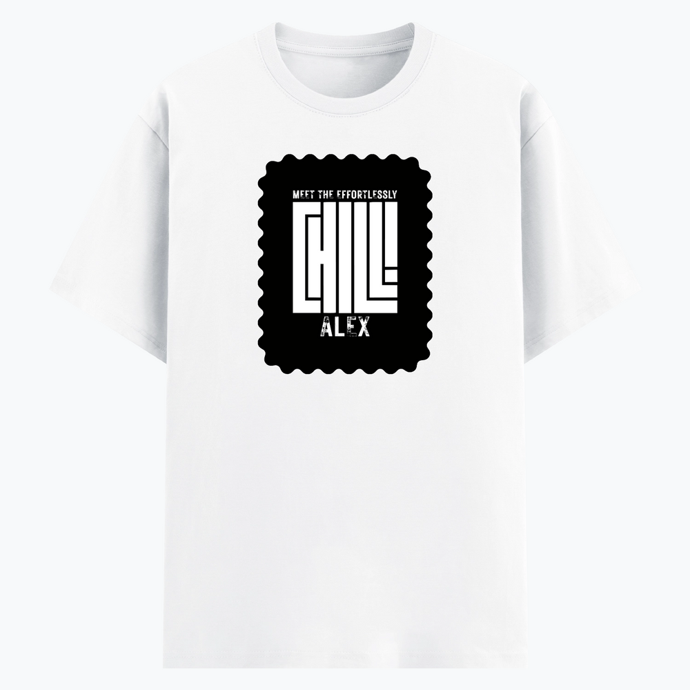 Cotton Stretch T-Shirt | Unisex Adult | 95% Cotton 5% Spandex Blend | 240 GSM, Breathable, Flexible | DTF Print Ready | Personalized | DTF | Modern | Coolness | Everyday | Relaxed | Effortless Energy - front - White - mockup 1