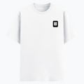 Cotton Stretch T-Shirt | Unisex Adult | 95% Cotton 5% Spandex Blend | 240 GSM, Breathable, Flexible | DTF Print Ready | Personalized | DTF | Modern | Coolness | Everyday | Relaxed | Effortless Energy - left pocket - White - mockup 3