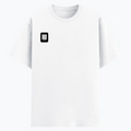 Cotton Stretch T-Shirt | Unisex Adult | 95% Cotton 5% Spandex Blend | 240 GSM, Breathable, Flexible | DTF Print Ready | Personalized | DTF | Modern | Coolness | Everyday | Relaxed | Effortless Energy - right pocket - White - mockup 4