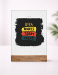 Acrylic Photo Frame | 5x7 Tabletop Display | UV Printed Acrylic & Wood Stand | Personalized Gift & Home Decor | Personalized | Bold Typography | Affirmations | Daily Inspiration | Everyday | Encouraging | Make Today Great - front_1 - mockup 2
