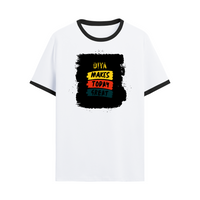 Ringer T-shirt | Unisex | DTG Print | Contrast Trim | Men's, Women's | Personalized | DTG | Bold Typography | Affirmations | Daily Inspiration | Everyday | Encouraging | Make Today Great