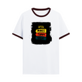 Ringer T-shirt | Unisex Regular Fit | 100% Cotton DTF/DTG | Contrast Rib Neck Bio Washed Pre-Shrunk | Adults | Personalized | DTF | Bold Typography | Affirmations | Daily Inspiration | Everyday | Encouraging | Make Today Great - front - Maroon off white - mockup 1