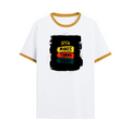 Ringer T-shirt | Unisex Regular Fit | 100% Cotton DTF/DTG | Contrast Rib Neck Bio Washed Pre-Shrunk | Adults | Personalized | DTF | Bold Typography | Affirmations | Daily Inspiration | Everyday | Encouraging | Make Today Great - front - Mustard yellow off white - mockup 1