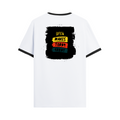 Ringer T-shirt | Unisex Regular Fit | 100% Cotton DTF/DTG | Contrast Rib Neck Bio Washed Pre-Shrunk | Adults | Personalized | DTF | Bold Typography | Affirmations | Daily Inspiration | Everyday | Encouraging | Make Today Great - back - Black White - mockup 2