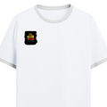 Ringer T-shirt | Unisex Regular Fit | 100% Cotton DTF/DTG | Contrast Rib Neck Bio Washed Pre-Shrunk | Adults | Personalized | DTF | Bold Typography | Affirmations | Daily Inspiration | Everyday | Encouraging | Make Today Great - right pocket - White Black - mockup 4