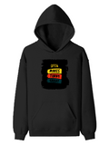Pullover Hoodie | Unisex Regular Fit | Tri-Layer Cotton Blend | DTG Print Ready | Adults | Personalized | DTG | Bold Typography | Affirmations | Daily Inspiration | Everyday | Encouraging | Make Today Great - front - Black - mockup 1