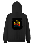 Pullover Hoodie | Unisex Regular Fit | Tri-Layer Cotton Blend | DTG Print Ready | Adults | Personalized | DTG | Bold Typography | Affirmations | Daily Inspiration | Everyday | Encouraging | Make Today Great - back - Black - mockup 2