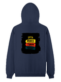 Pullover Hoodie | Unisex Regular Fit | Tri-Layer Cotton Blend | DTG Print Ready | Adults | Personalized | DTG | Bold Typography | Affirmations | Daily Inspiration | Everyday | Encouraging | Make Today Great - back - Navy Blue - mockup 2