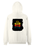 Pullover Hoodie | Unisex Regular Fit | Tri-Layer Cotton Blend | DTG Print Ready | Adults | Personalized | DTG | Bold Typography | Affirmations | Daily Inspiration | Everyday | Encouraging | Make Today Great - back - Off White - mockup 2