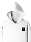 Pullover Hoodie | Unisex Regular Fit | Tri-Layer Cotton Blend | DTG Print Ready | Adults | Personalized | DTG | Bold Typography | Affirmations | Daily Inspiration | Everyday | Encouraging | Make Today Great - left pocket - White - mockup 3