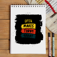 Sketchbook | A5 Spiral Bound | Digital Print Cover | 140 GSM Paper | Unisex | Personalized | Bold Typography | Affirmations | Daily Inspiration | Everyday | Encouraging | Make Today Great