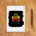 Sketchbook | A5 Spiral Bound | Digital Print Cover | 140 GSM Paper | Unisex | Personalized | Bold Typography | Affirmations | Daily Inspiration | Everyday | Encouraging | Make Today Great - back - White - mockup 2