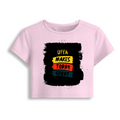Female Baby Tee | Cropped Fit, Gen Z | 95% Cotton 5% Spandex, DTG | Stretchable, Breathable, Pre-Shrunk | Women | Personalized | DTG | Bold Typography | Affirmations | Daily Inspiration | Everyday | Encouraging | Make Today Great - front - Light Baby Pink - mockup 1