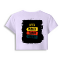 Female Baby Tee | Cropped Fit, Gen Z | 95% Cotton 5% Spandex, DTG | Stretchable, Breathable, Pre-Shrunk | Women | Personalized | DTG | Bold Typography | Affirmations | Daily Inspiration | Everyday | Encouraging | Make Today Great - back - Lavender - mockup 2