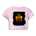 Female Baby Tee | Cropped Fit, Gen Z | 95% Cotton 5% Spandex, DTG | Stretchable, Breathable, Pre-Shrunk | Women | Personalized | DTG | Bold Typography | Affirmations | Daily Inspiration | Everyday | Encouraging | Make Today Great - back - Light Baby Pink - mockup 2