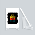 Acrylic Display Stand | 4x6 Inch | Clear Acrylic | UV Printed Tabletop | Customizable | Unisex | Personalized | Bold Typography | Affirmations | Daily Inspiration | Everyday | Encouraging | Make Today Great - front_2 - White - mockup 2