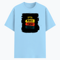 Cotton Stretch T-Shirt | Unisex Adult | 95% Cotton 5% Spandex Blend | 240 GSM, Breathable, Flexible | DTF Print Ready | Personalized | DTF | Bold Typography | Affirmations | Daily Inspiration | Everyday | Encouraging | Make Today Great - front - Baby Blue - mockup 1
