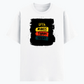 Cotton Stretch T-Shirt | Unisex Adult | 95% Cotton 5% Spandex Blend | 240 GSM, Breathable, Flexible | DTF Print Ready | Personalized | DTF | Bold Typography | Affirmations | Daily Inspiration | Everyday | Encouraging | Make Today Great - front - White - mockup 1