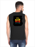 Men's Sleeveless T-Shirt | Regular Fit | 180 GSM Bio-Washed Cotton | Pre-Shrunk, Double Stitched | Men | Personalized | DTF | Bold Typography | Affirmations | Daily Inspiration | Everyday | Encouraging | Make Today Great - back - Black - mockup 2