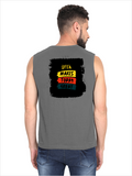 Men's Sleeveless T-Shirt | Regular Fit | 180 GSM Bio-Washed Cotton | Pre-Shrunk, Double Stitched | Men | Personalized | DTF | Bold Typography | Affirmations | Daily Inspiration | Everyday | Encouraging | Make Today Great - back - Charcoal Melange - mockup 2