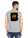 Men's Sleeveless T-Shirt | Regular Fit | 180 GSM Bio-Washed Cotton | Pre-Shrunk, Double Stitched | Men | Personalized | DTF | Bold Typography | Affirmations | Daily Inspiration | Everyday | Encouraging | Make Today Great - back - Grey Melange - mockup 2