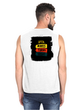 Men's Sleeveless T-Shirt | Regular Fit | 180 GSM Bio-Washed Cotton | Pre-Shrunk, Double Stitched | Men | Personalized | DTF | Bold Typography | Affirmations | Daily Inspiration | Everyday | Encouraging | Make Today Great - back - White - mockup 2