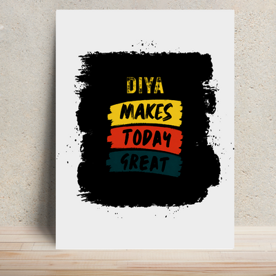 Metal Posters | 8x11.7 & 11.7x15.7 in | 1mm Thick Metal | Magnetic Mount, Waterproof, Glossy Finish | Unisex Home Decor | Personalized | Bold Typography | Affirmations | Daily Inspiration | Everyday | Encouraging | Make Today Great - front - White - mockup 1