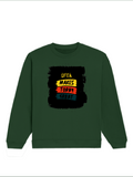 Oversized Sweatshirt | Roomy Relaxed Fit | 400 GSM Cotton Blend | Pre-Shrunk Drop Shoulder | Unisex Adult | Personalized | DTG | Bold Typography | Affirmations | Daily Inspiration | Everyday | Encouraging | Make Today Great - front - Bottle Green - mockup 1