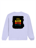 Oversized Sweatshirt | Roomy Relaxed Fit | 400 GSM Cotton Blend | Pre-Shrunk Drop Shoulder | Unisex Adult | Personalized | DTG | Bold Typography | Affirmations | Daily Inspiration | Everyday | Encouraging | Make Today Great - back - Lavender - mockup 2