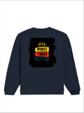 Oversized Sweatshirt | Roomy Relaxed Fit | 400 GSM Cotton Blend | Pre-Shrunk Drop Shoulder | Unisex Adult | Personalized | DTG | Bold Typography | Affirmations | Daily Inspiration | Everyday | Encouraging | Make Today Great - back - Navy Blue - mockup 2