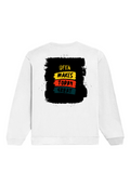 Oversized Sweatshirt | Roomy Relaxed Fit | 400 GSM Cotton Blend | Pre-Shrunk Drop Shoulder | Unisex Adult | Personalized | DTG | Bold Typography | Affirmations | Daily Inspiration | Everyday | Encouraging | Make Today Great - back - White - mockup 2