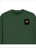 Oversized Sweatshirt | Roomy Relaxed Fit | 400 GSM Cotton Blend | Pre-Shrunk Drop Shoulder | Unisex Adult | Personalized | DTG | Bold Typography | Affirmations | Daily Inspiration | Everyday | Encouraging | Make Today Great - left pocket - Bottle Green - mockup 3