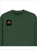 Oversized Sweatshirt | Roomy Relaxed Fit | 400 GSM Cotton Blend | Pre-Shrunk Drop Shoulder | Unisex Adult | Personalized | DTG | Bold Typography | Affirmations | Daily Inspiration | Everyday | Encouraging | Make Today Great - right pocket - Bottle Green - mockup 4