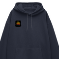 Oversized Hoodie | Unisex Relaxed Fit | 400 GSM Cotton Blend | DTG Printed | Drop Shoulder, Pre-Shrunk | Adults | Personalized | DTG | Bold Typography | Affirmations | Daily Inspiration | Everyday | Encouraging | Make Today Great - right pocket - Navy Blue - mockup 4