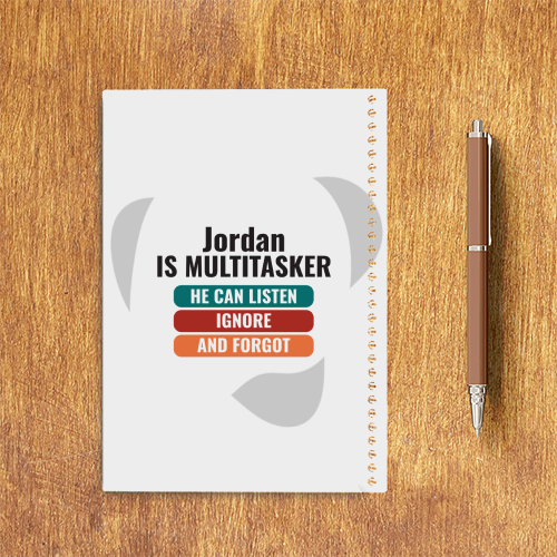 Personalized Text-based Sketchbook Accessories with Custom Name