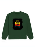 Oversized Sweatshirt | Roomy Relaxed Fit | 400 GSM Cotton Blend | Pre-Shrunk Drop Shoulder | Unisex Adult | Personalized | DTF | Bold Typography | Affirmations | Daily Inspiration | Everyday | Encouraging | Make Today Great - front - Bottle Green - mockup 1
