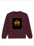 Oversized Sweatshirt | Roomy Relaxed Fit | 400 GSM Cotton Blend | Pre-Shrunk Drop Shoulder | Unisex Adult | Personalized | DTF | Bold Typography | Affirmations | Daily Inspiration | Everyday | Encouraging | Make Today Great - front - Maroon - mockup 1